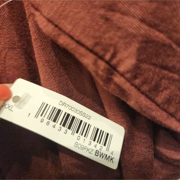 New Ruched Front Casual Jersey Dress Party Work Office Size XXL - Picture 5 of 7